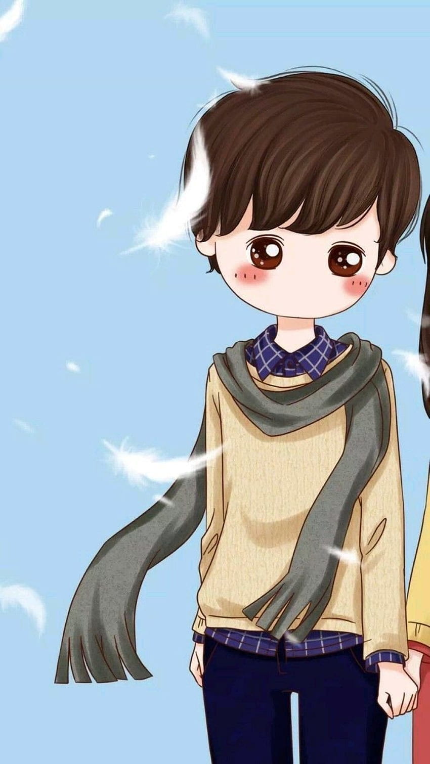 Cute Korean Anime Couple HD phone wallpaper