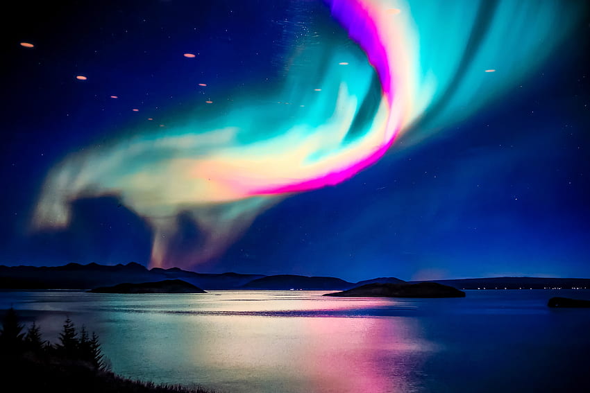 Iceland, Northern Lights HD wallpaper