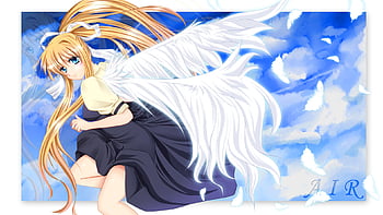 HD wallpaper Air anime character illustration girl blonde feathers  crying  Wallpaper Flare