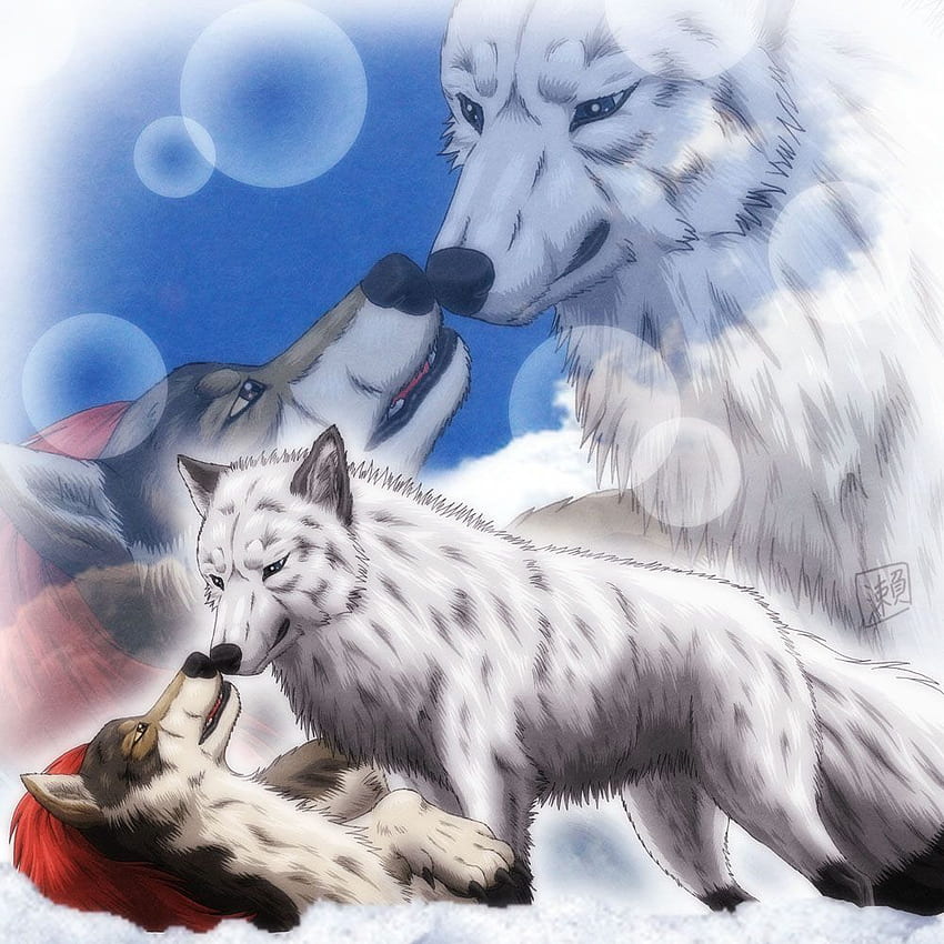 Anime wolf anime wolf couple and anime pets anime 1294924 on animeshercom