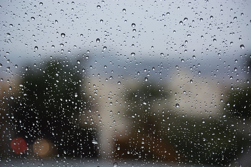 Rain, Drops, Macro, Surface, Glass HD wallpaper