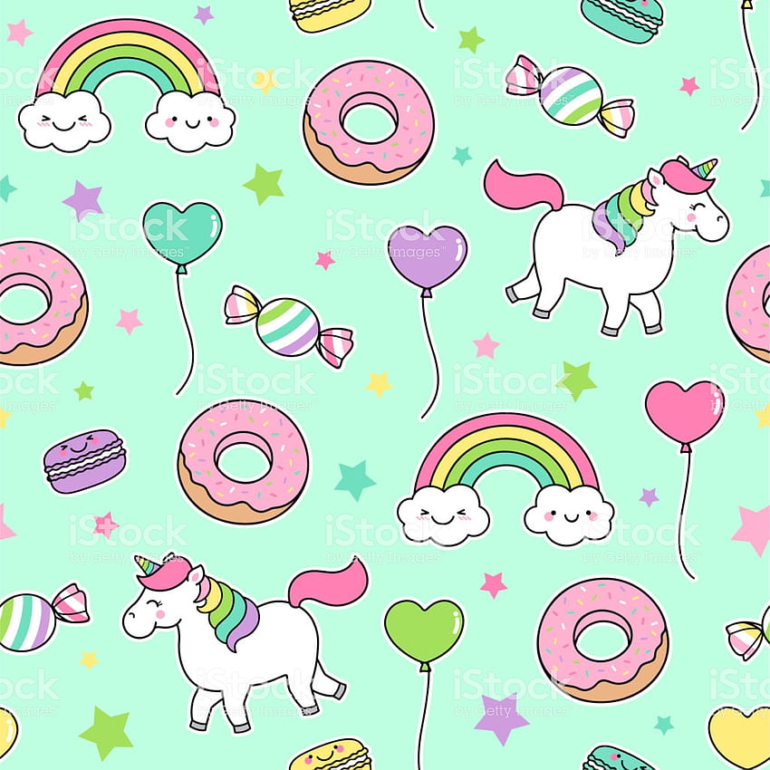 pastel unicorn , wrapping paper, design, pattern, clip art, , Unicorn Print HD phone wallpaper