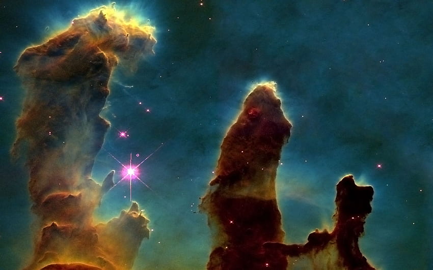 outer space, stars, Hubble, Pillars Of Creation, Eagle nebula HD wallpaper