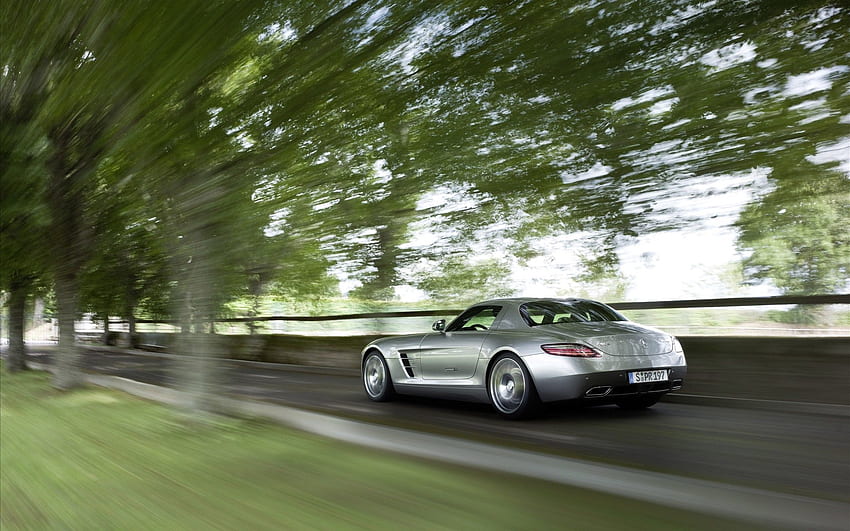 Mersedes, Cars, Speed, Amg, Mercedes, Fuzzy, Blurred, Sls, Acceleration HD wallpaper