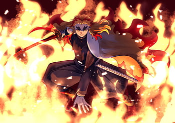 Papel de parede : Kimetsu no Yaiba, rengoku kyoujurou, akaza, fogo, Hashira,  Anime screenshot, Meninos anime, Descanse em paz, olhos brilhantes  1908x1066 - Leader - 2252838 - Papel de parede para pc - WallHere