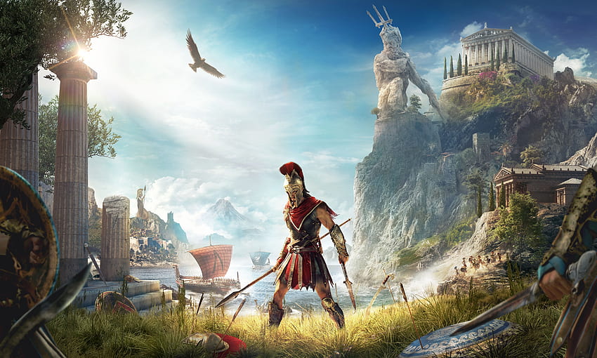 Assassin's Creed Odyssey วิดีโอเกม นักรบ วอลล์เปเปอร์ HD