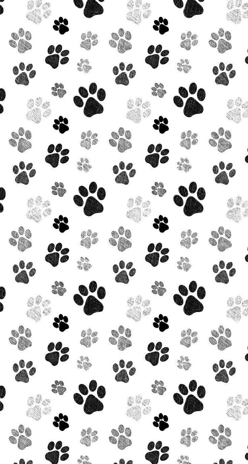 足跡。 足、犬、猫、犬の足跡 HD電話の壁紙