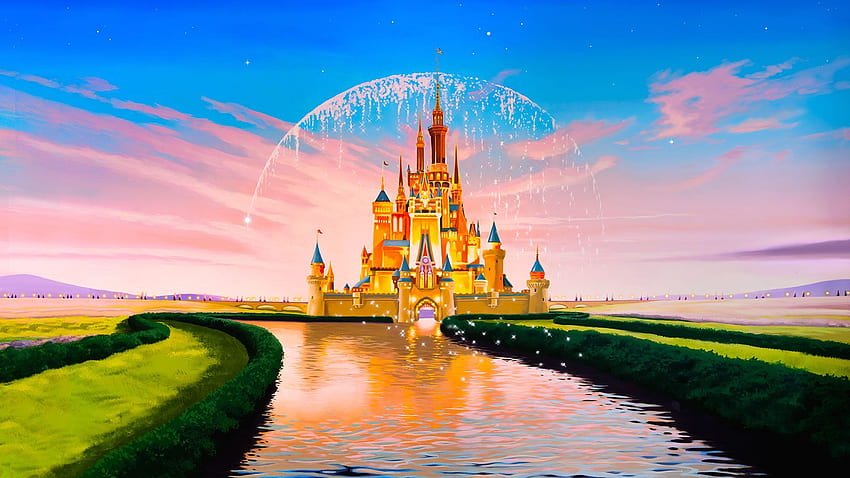 Disney Castle Background, Minimalist Disney Castle HD wallpaper