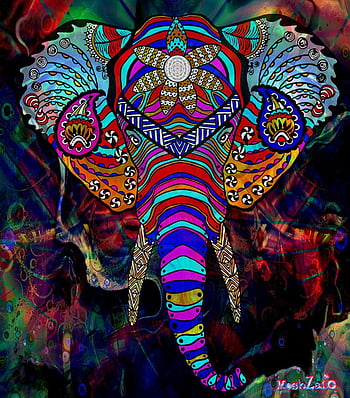 Psychedelic elephant HD wallpapers | Pxfuel