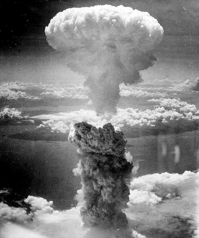 : grayscale dari awan jamur, bom atom, ledakan nuklir, Clown Explosion wallpaper ponsel HD