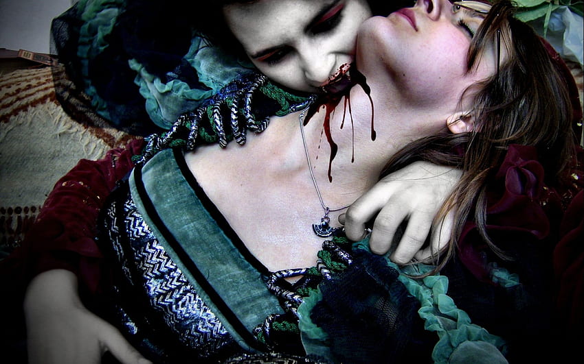 Fantasi horor gelap vampir gothic jahat menanduk darah pria mengerikan, Vampir Menakutkan Wallpaper HD