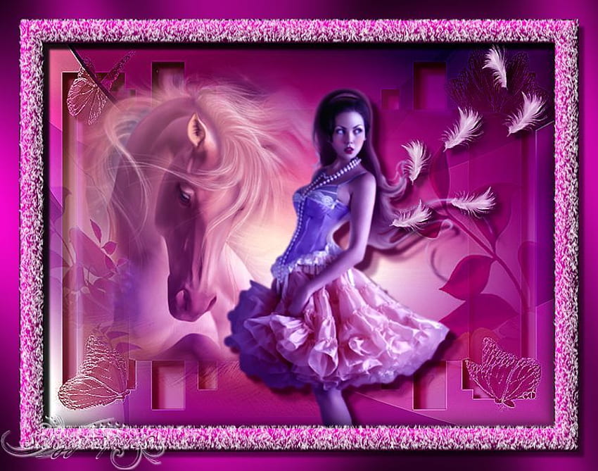 Horse, creation, abstrait, fantasy HD wallpaper
