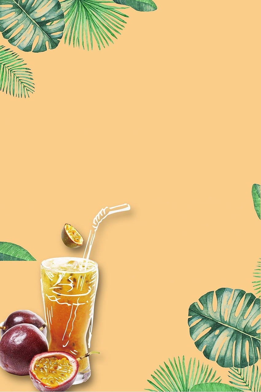 Вкусен плакат с маракуя през 2020 г. Маракуя, сок от маракуя, магазин за плодове HD тапет за телефон