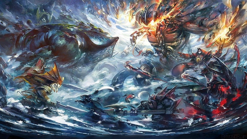 Dota 2 Epic Battle Art Games, Myths HD wallpaper