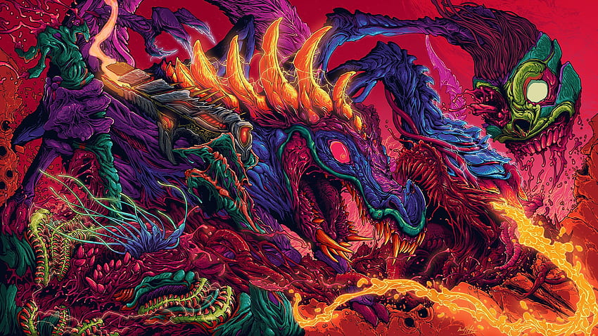 pintura de dragón fondo de pantalla