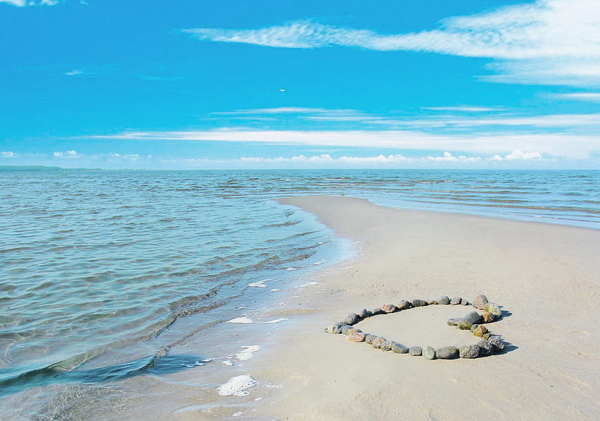 ภูมิทัศน์ ธรรมชาติ น้ำ หิน ทะเล ดวงอาทิตย์ เมฆ คลื่น ชายหาด ทราย ความรัก ชายฝั่ง ธนาคาร ความงาม ความโรแมนติก วอลล์เปเปอร์ HD