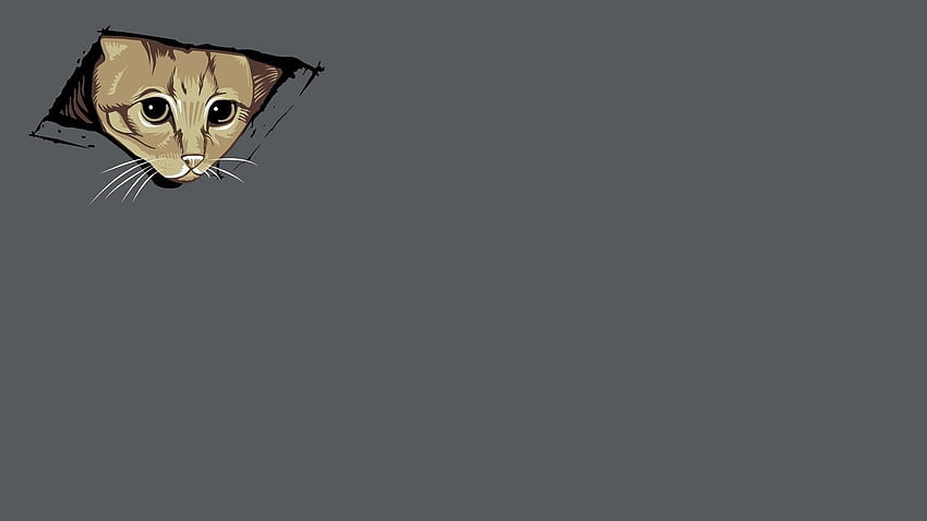 Pc Simple, Minimalista Gato fondo de pantalla