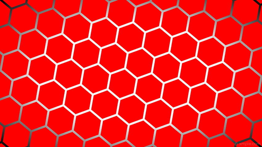 black hexagon glow white red gradient snow HD wallpaper