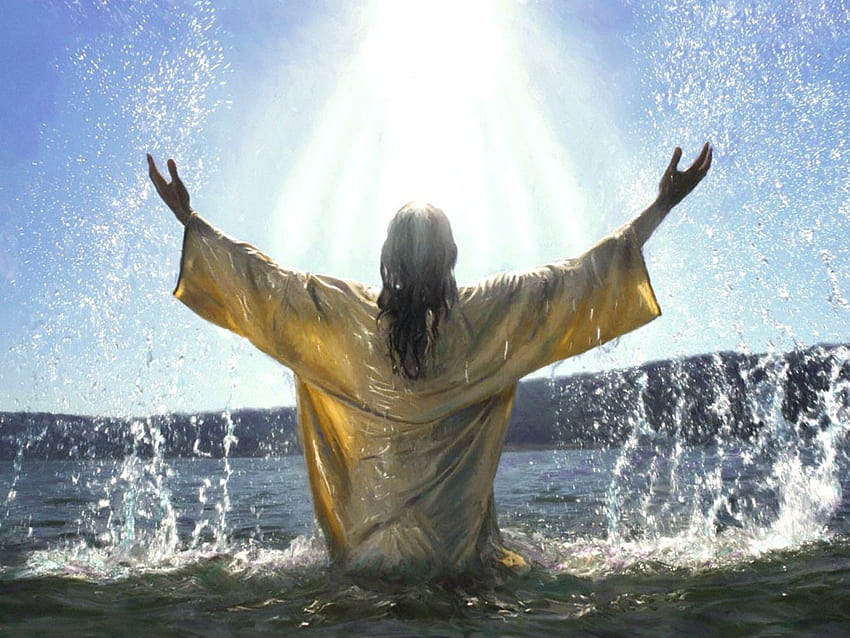 Светият Дух Исус Кръщение HD тапет