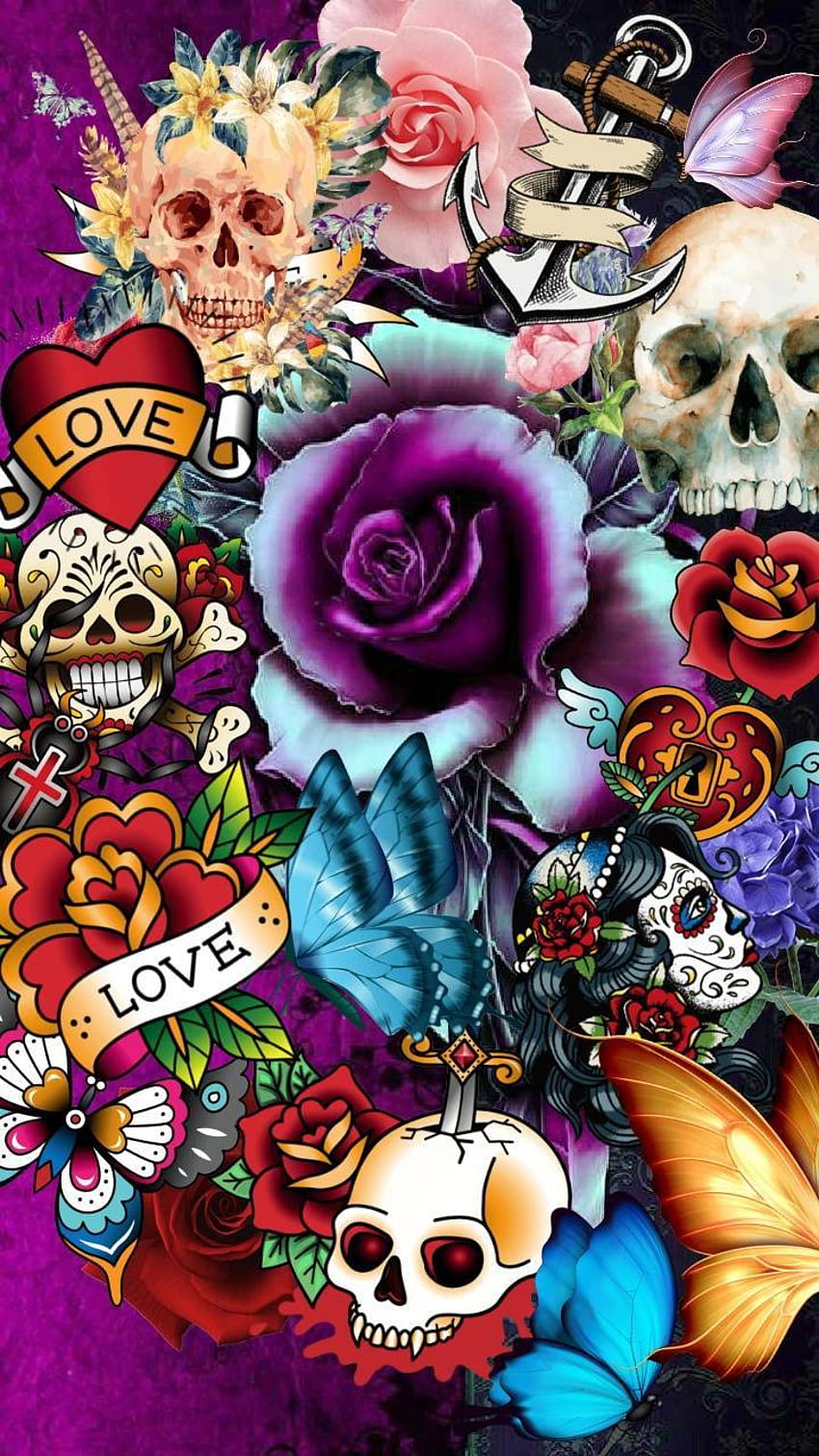 Skulls and Roses Wallpapers  Top Free Skulls and Roses Backgrounds   WallpaperAccess