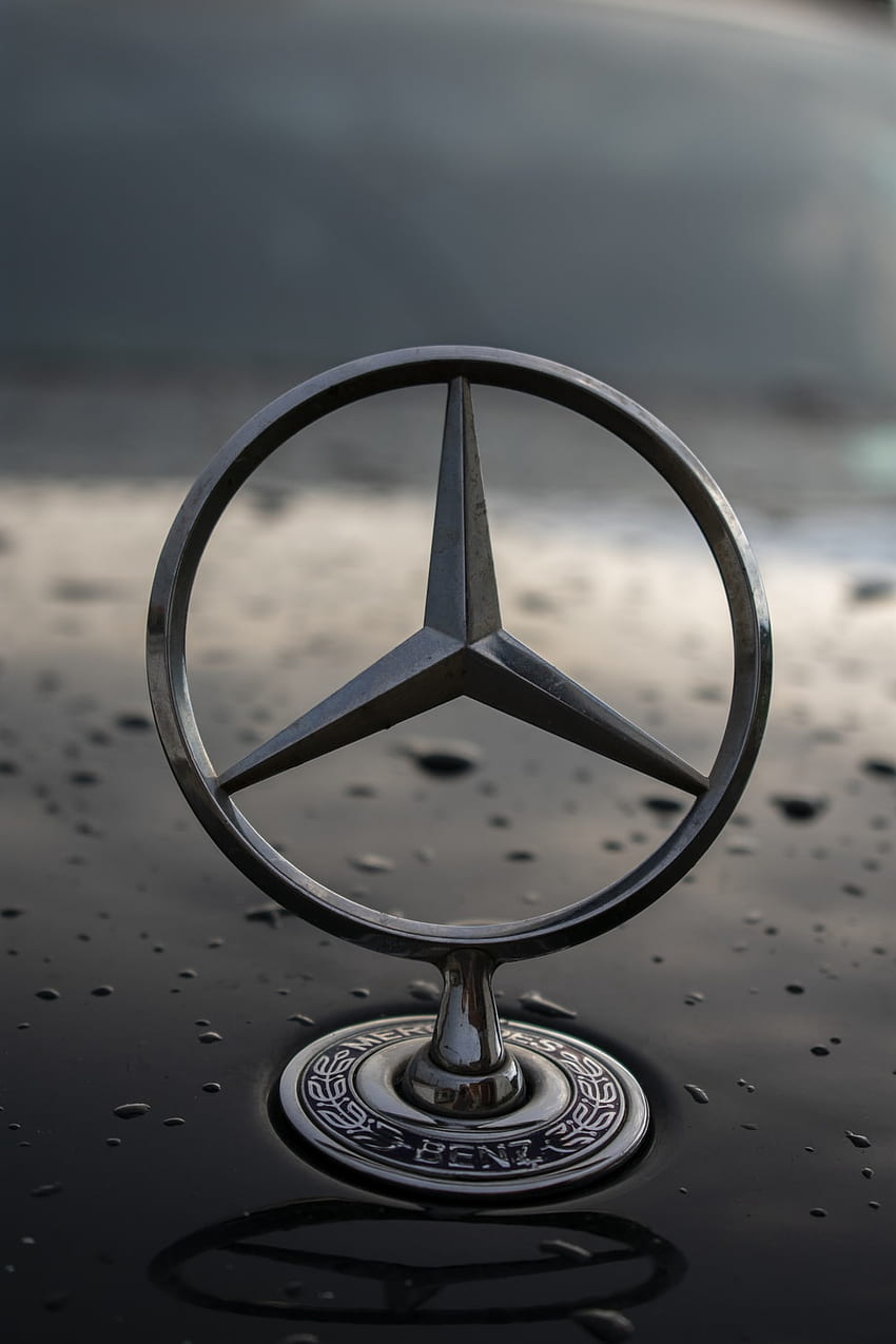 Logotipo de Mercedes Benz, emblema de Mercedes fondo de pantalla del teléfono