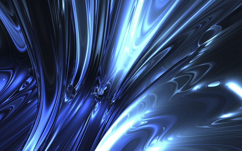 Blue Flow, blau, abstrakt, fließen HD-Hintergrundbild