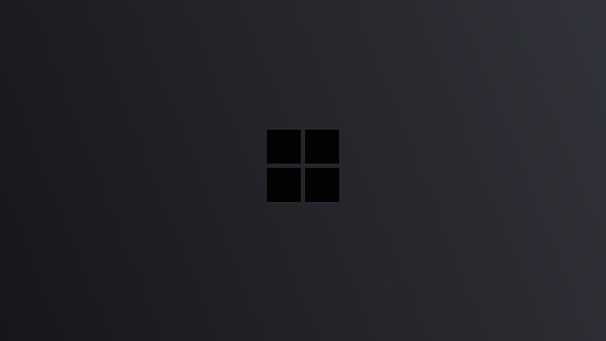 Logotipo do Windows 10 Resolução escura mínima, minimalista, e plano de fundo, janelas cinza papel de parede HD