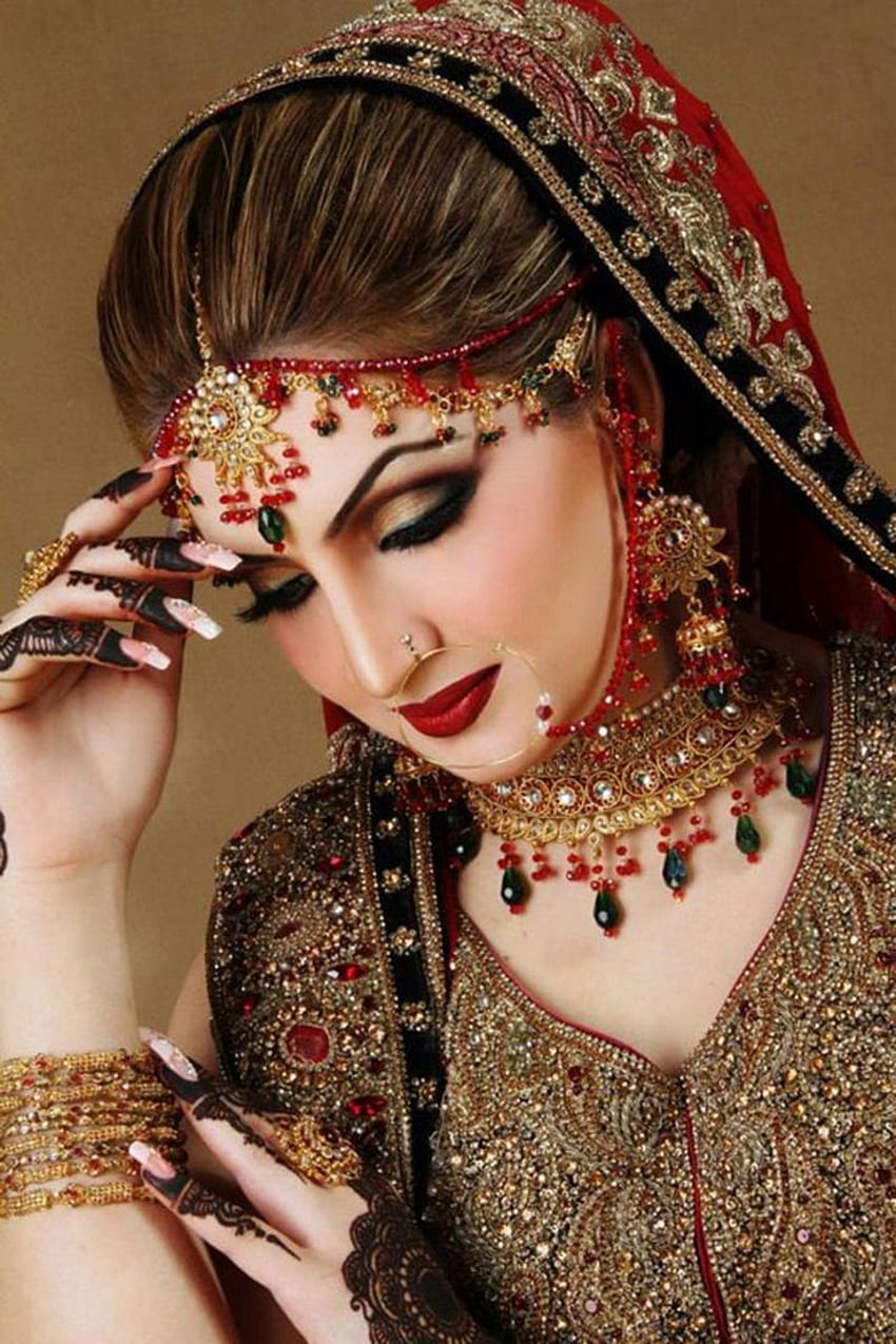 Indian Bridal Makeup Gallery HD phone wallpaper