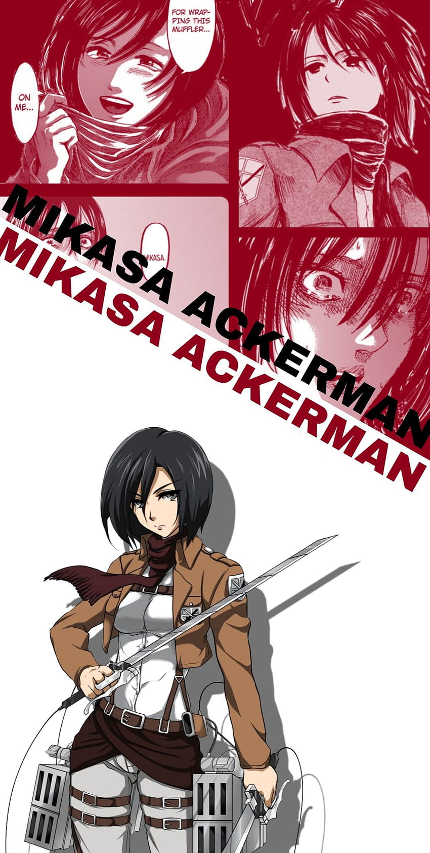 Mikasa Ackerman. Ataque a los titan anime, Ataque a los titanes, Mikasa, Mikasa Manga fondo de pantalla del teléfono