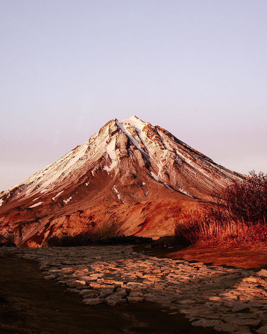 Peak of mountain, snow-capped, nature HD phone wallpaper