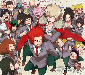 Toru Hagakure, Tsuyu Asui, Denki Kaminari, Koji Koda, Tenya Iida, Mina ...