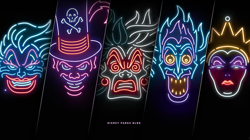 Halloween Villains – IPad. Disney Parks Blog, Neon HD wallpaper