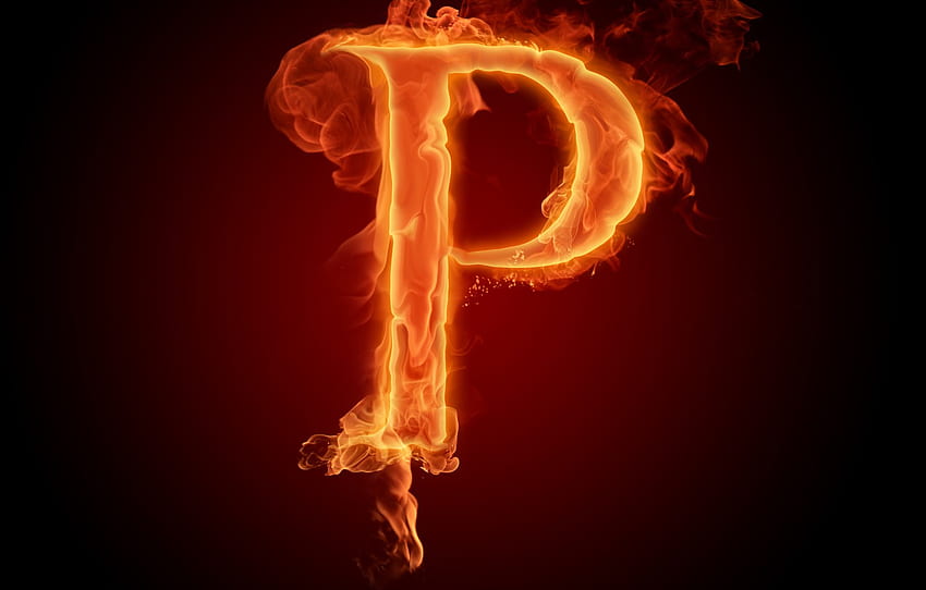 fire, flame, letter, alphabet, Litera for , section абстракции HD wallpaper