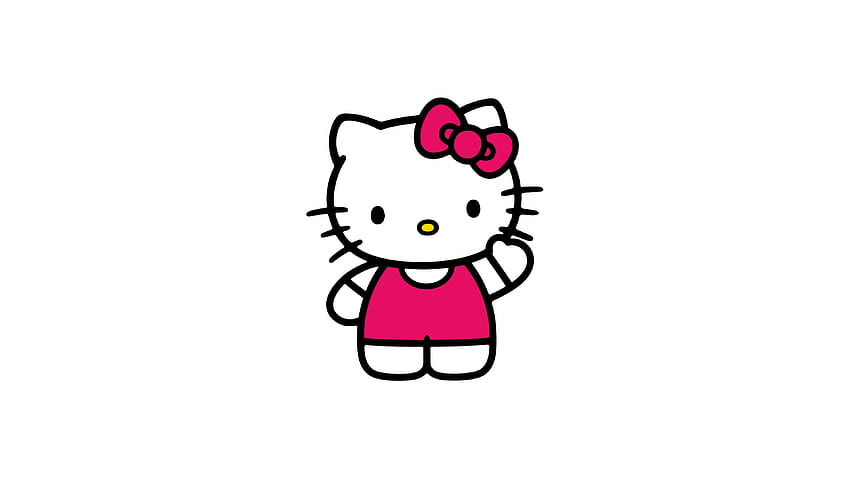 para, portátil. hello kitty art cute logo minimal, Cute Hello Kitty Laptop papel de parede HD