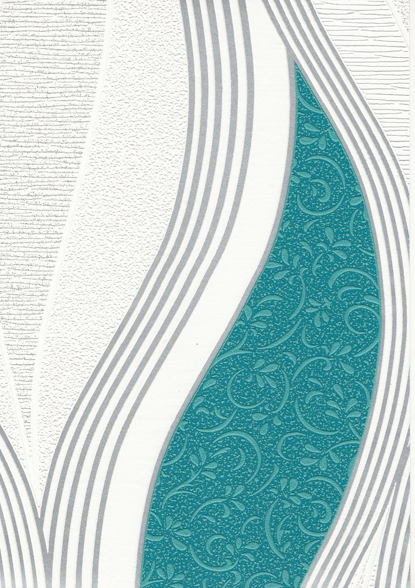 Vinyle texturé bleu sarcelle/blanc Metallic Waves par Direct E62001 Fond d'écran de téléphone HD