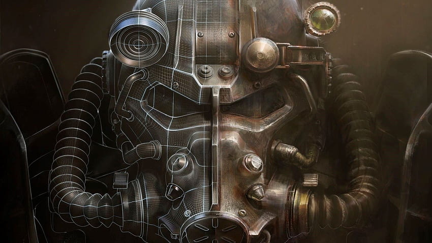 Fallout 4 T60 Power Armor Шлем HD тапет