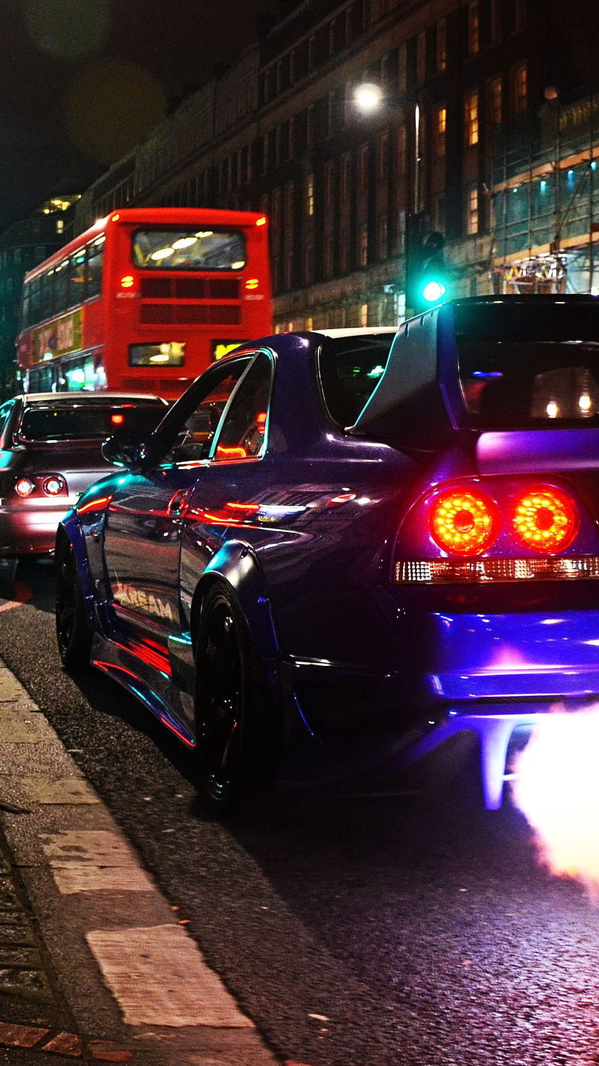 Autos, Skyline, Feuer, Nissan, Gt R, R33, London, R33 GTR HD-Handy-Hintergrundbild