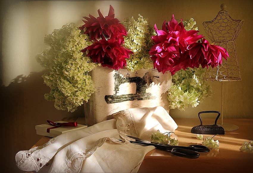 Still life, ssunshine, decoration, peaceful day, love, flowers, arrangement HD wallpaper