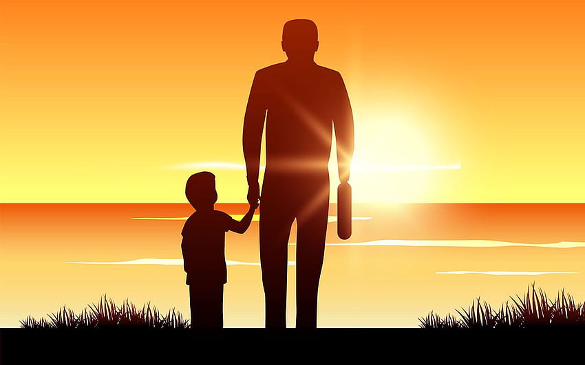 Father's Day Background, Father and Son HD wallpaper