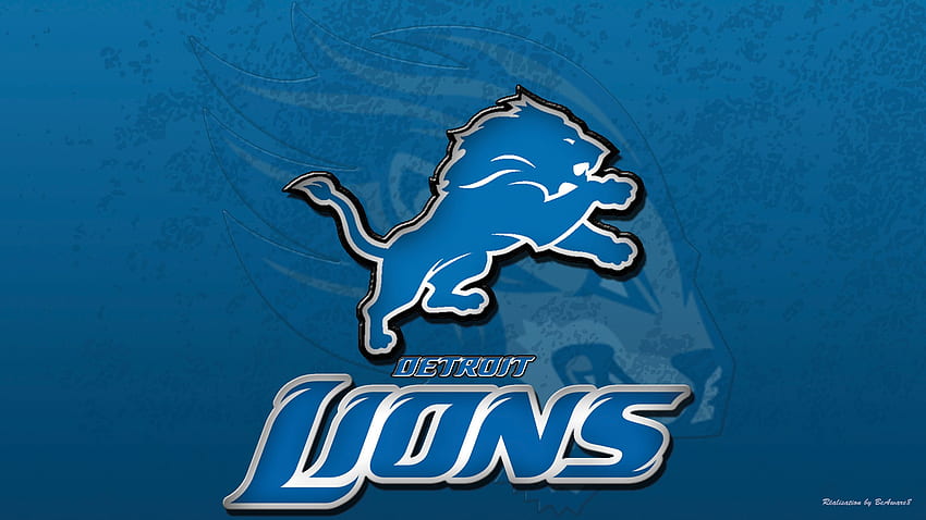 Download Detroit Lions Logo Skyline Wallpaper