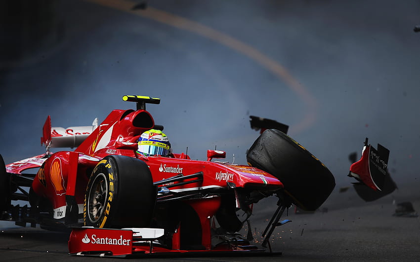 Absturz, Rennen, Rennsport, Formel, F 1 / und mobiler Hintergrund, F1-Absturz HD-Hintergrundbild