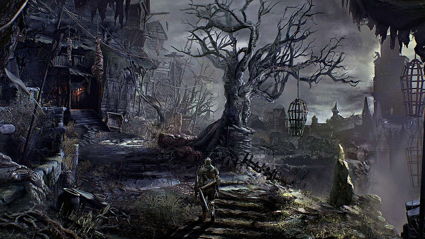 Dark Souls Concept Art, Bloodborne Landscape HD wallpaper