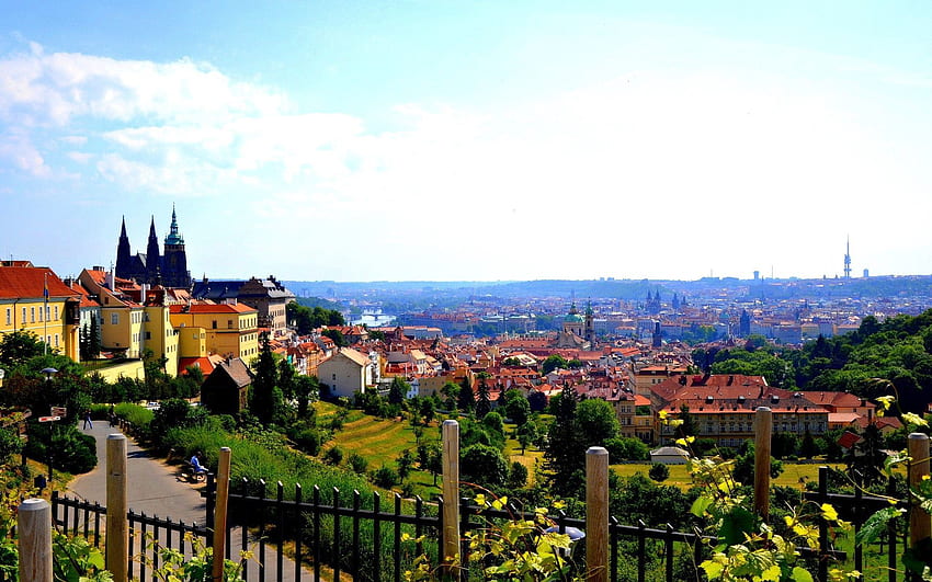 Cities, Nature, Building, Garden, Prague, Handsomely, It's Beautiful HD wallpaper