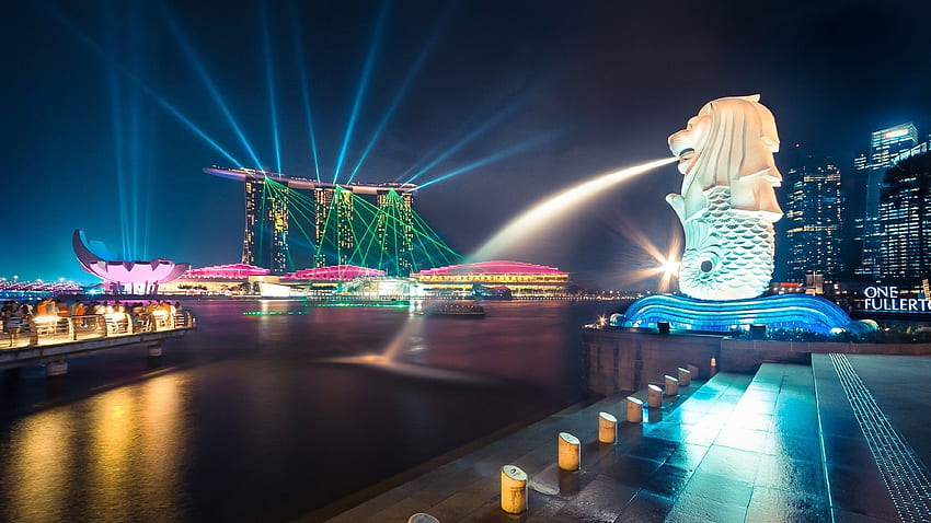 Singapour, Merlion Fond d'écran HD