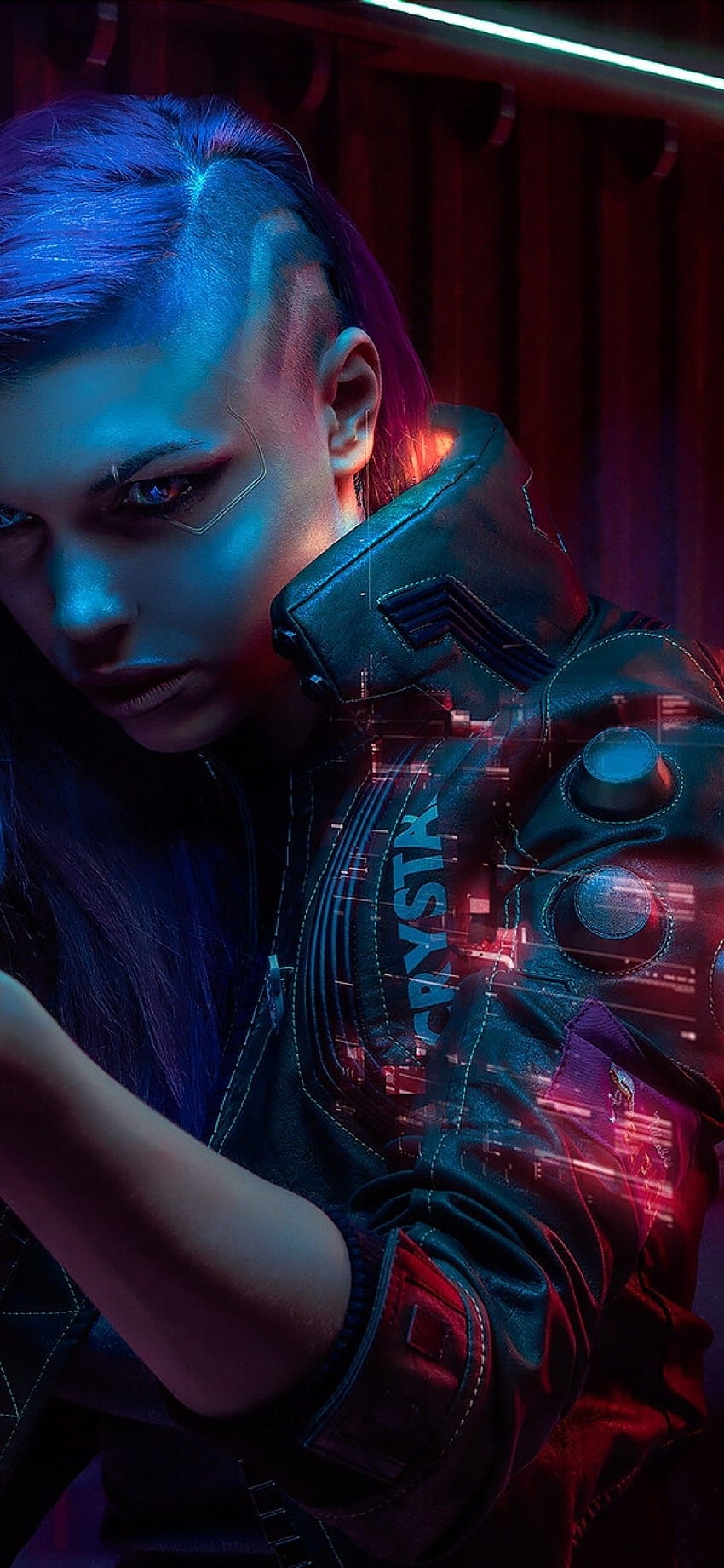 Wallpaper girl, the city, cyberpunk for mobile and desktop, section  фантастика, resolution 2304x1536 - download