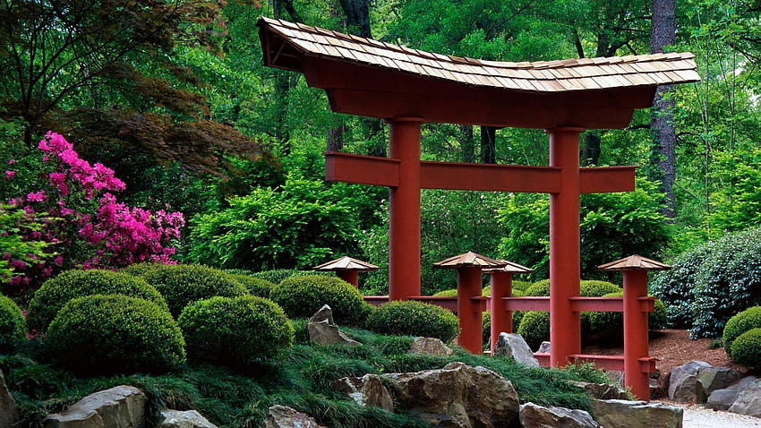 Japanese garden. Красивые сады, Дизайн сада, Японский сад, Shinto Shrine HD wallpaper