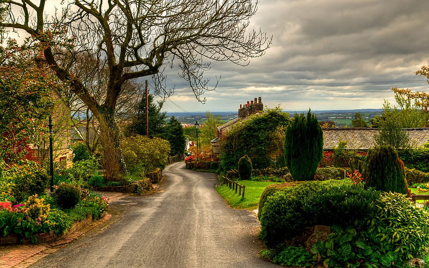 Countryside Landscape In The Cotswolds, England HD wallpaper