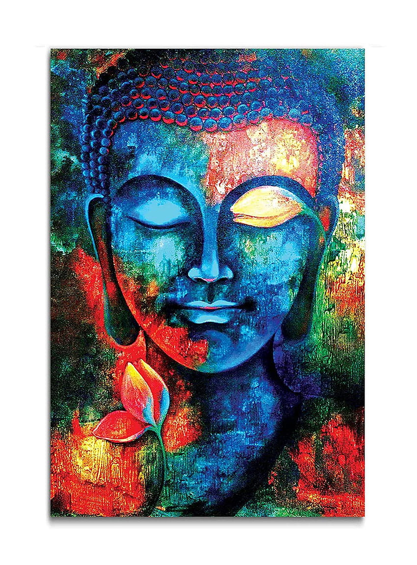 Tamatina God Buddha ウォールポスター - ブルーブッダ - 品質 - ラージ 仏画 HD電話の壁紙