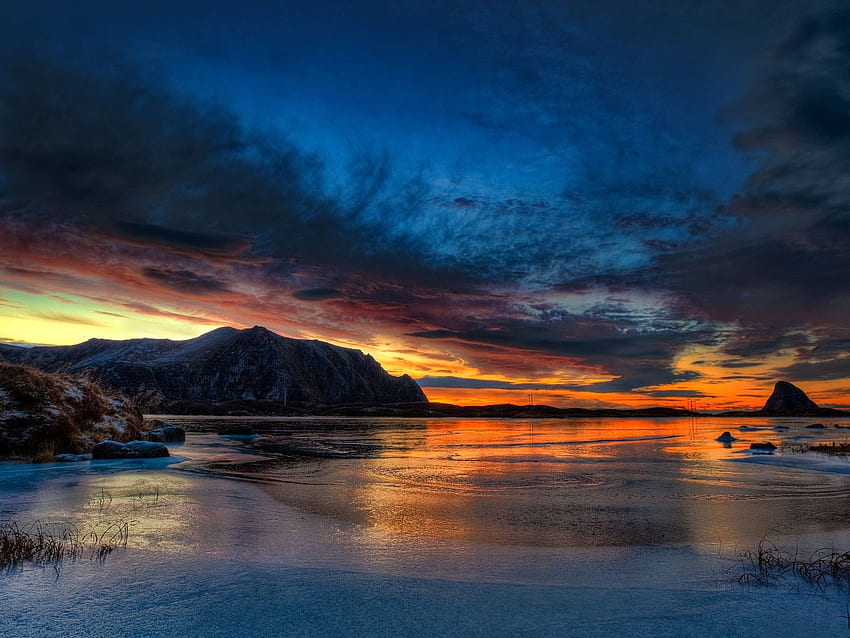 sunset, Landscapes, Norway, Arctic / and Mobile Background, Arctic Circle HD wallpaper