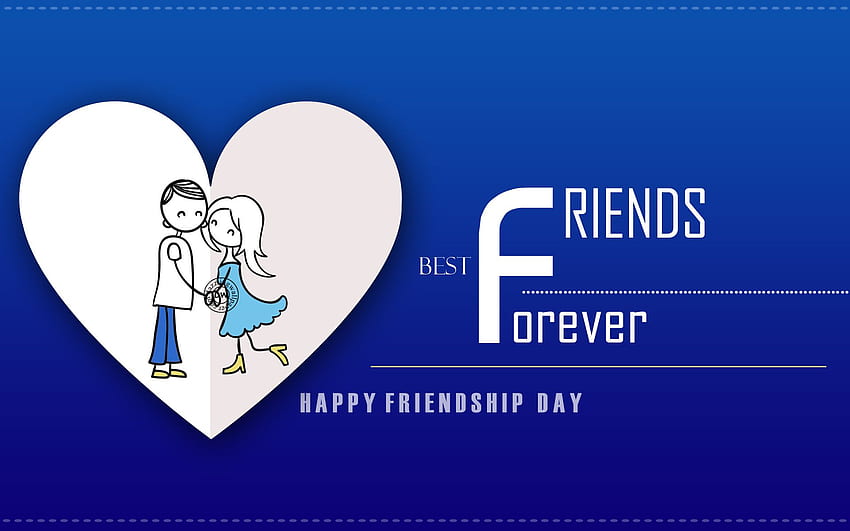Mejores amigos para siempre felices, día de la amistad, BFF Half fondo de pantalla